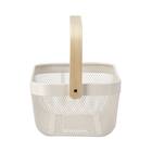 ハンドルメッシュバスケット(M オフホワイト) 3枚目画像