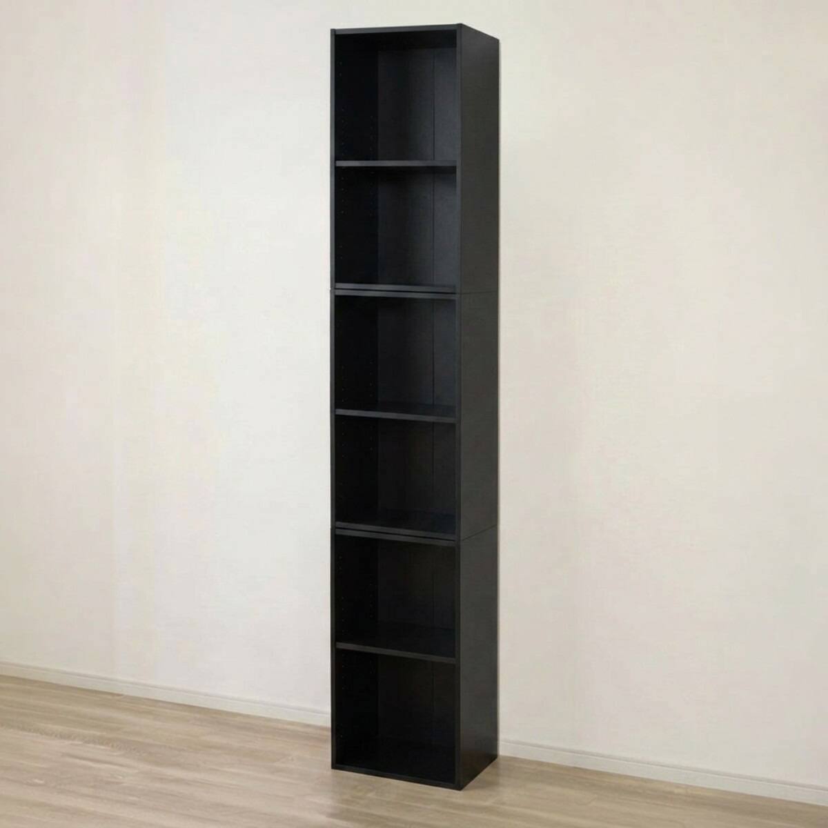 組み合わせ壁面収納ラック 幅43cm 高さ240cm 6段(LH03 ブラック