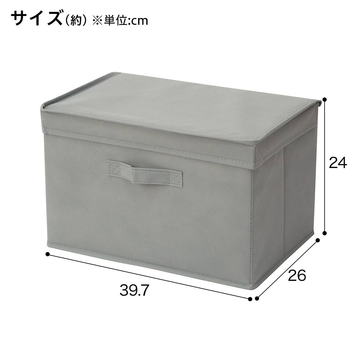 2箱目/全2箱 クレガーレ (P.T) 100枚セット プラ BM色 蓋付き折りたたみ バスケット (BL02 ダークグレー) | ニトリネット