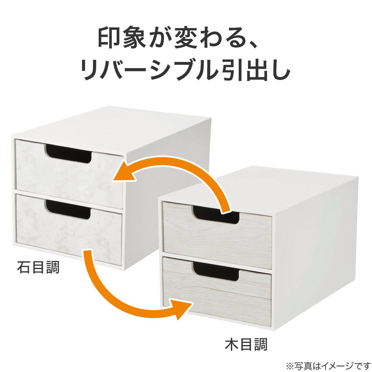 A5引き出し 収納2段 (NN03 1724 ホワイトウォッシュ) | ニトリネット