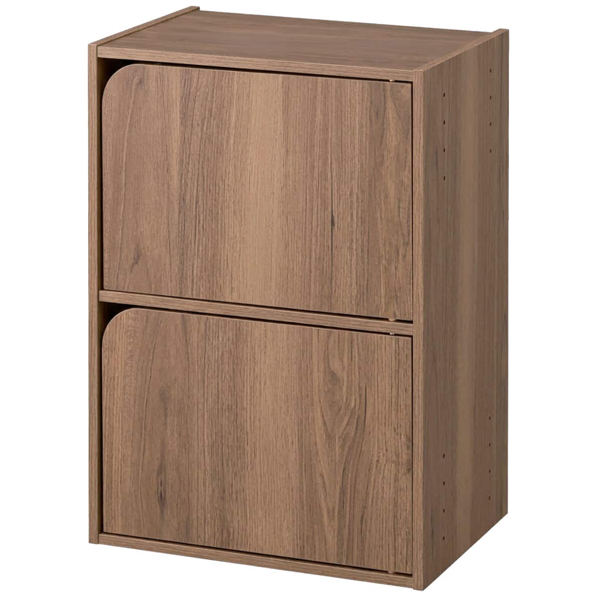 連結できるNカラボ 扉付き 3段(LC01 ミドルブラウン木目) | ニトリ