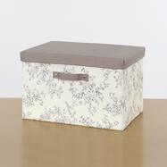収納BOX(花柄 ライトモカ)