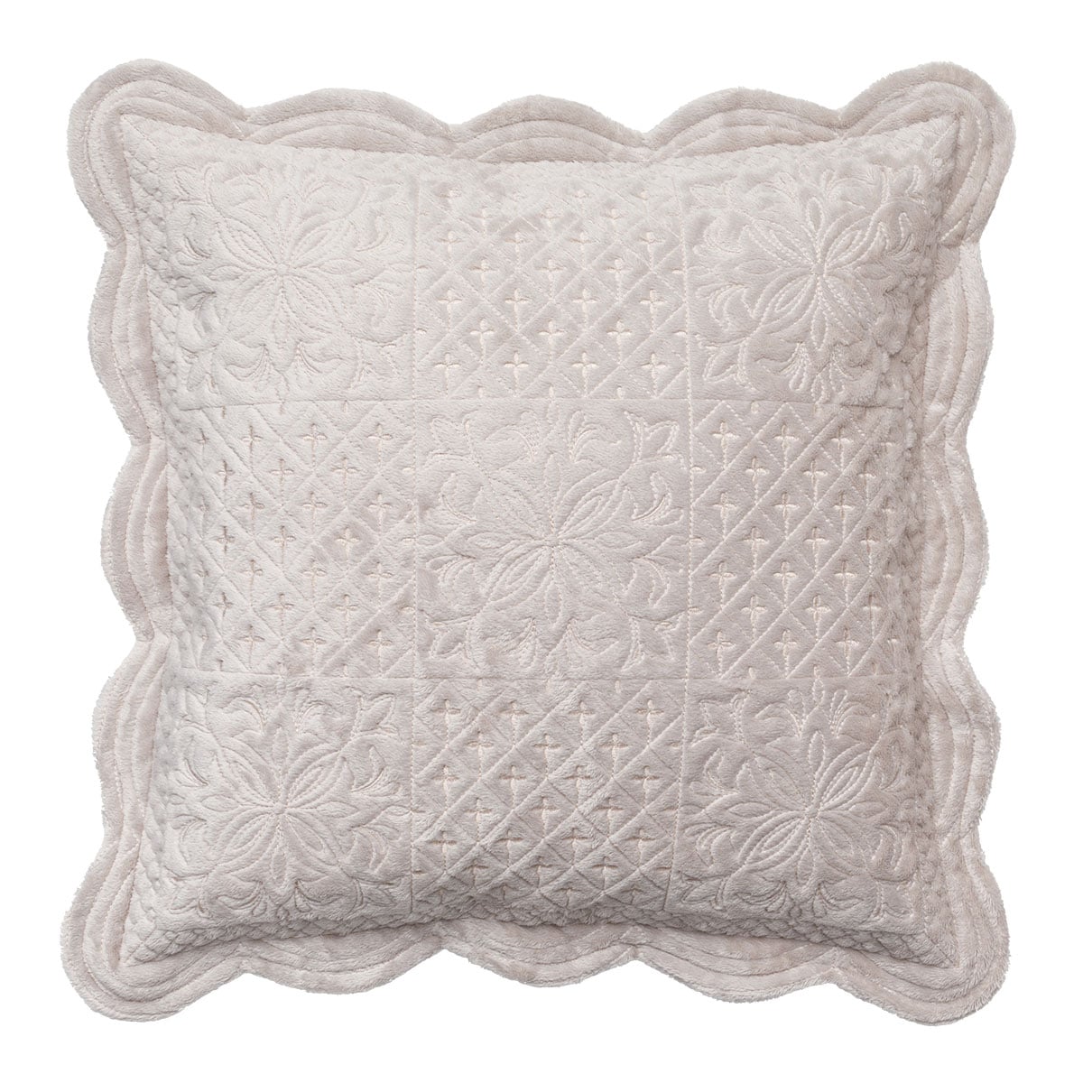 クッションカバー(EBスカラップ モカ cSChq9) | ニトリネット【公式