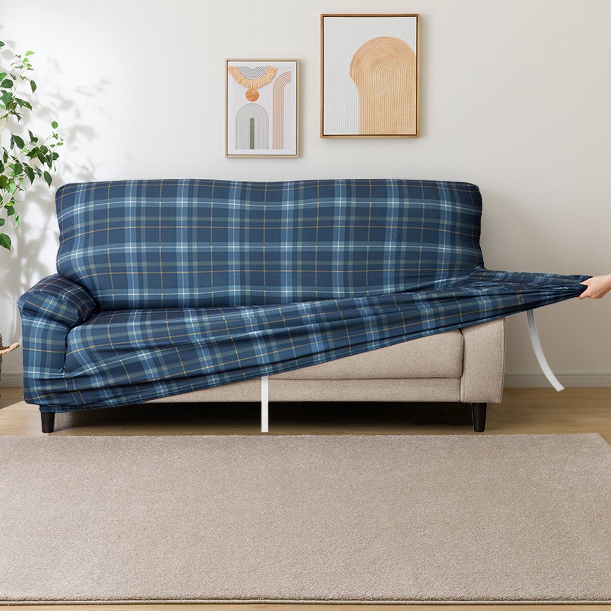 肘付ストレッチソファカバー(SC-A03CK NV) | ニトリネット【公式