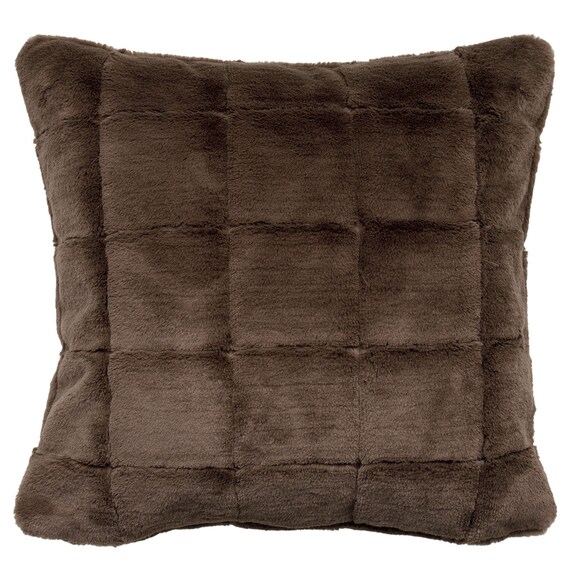 クッションカバー(スクエアファーブラウン cSCq5) 1枚目画像