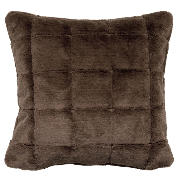 クッションカバー(スクエアファーブラウン cSCq5) 1枚目画像