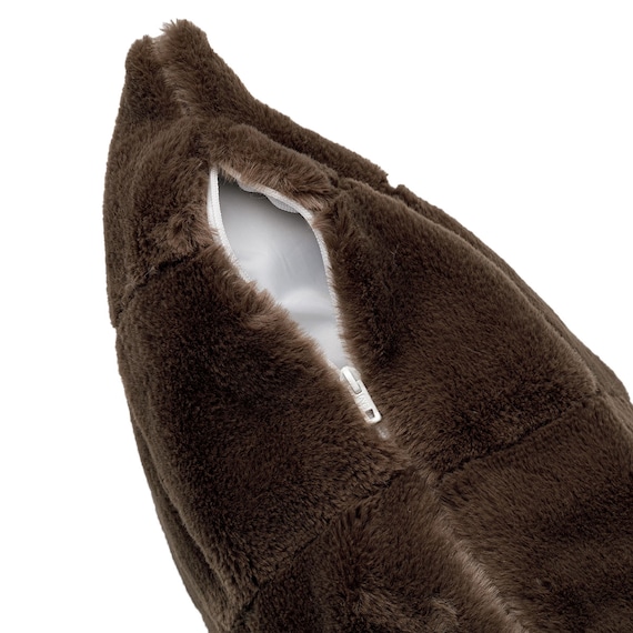 クッションカバー(スクエアファーブラウン cSCq5) 5枚目画像