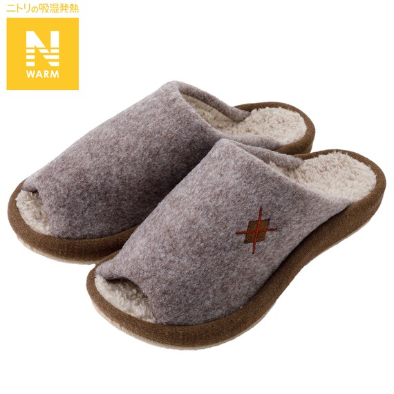 スリッパ(Nウォームコンフォート ncSRn04 モカ M) 1枚目画像