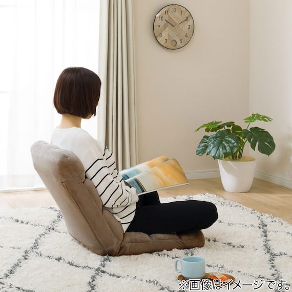 コンパクト座椅子 マルプ(LC-A08MP BR) 5枚目画像