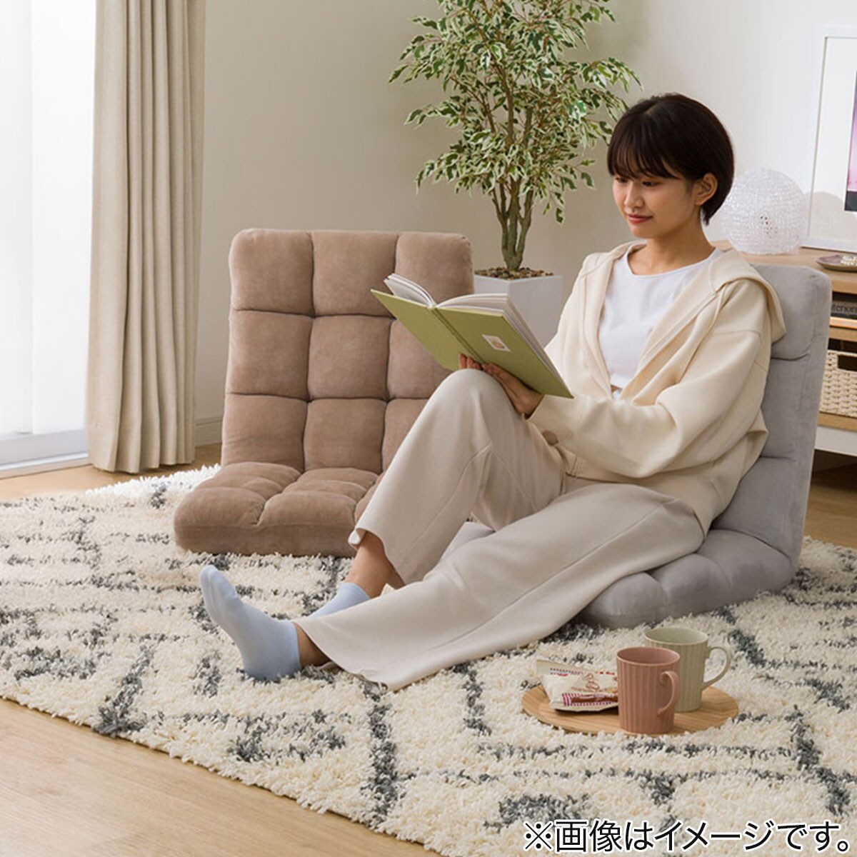 【※ポトス】ニトリ コンパクト低反発座椅子(マルプGY) 2個セット Amazon｜ニトリ コンパクト 低反発 座椅子 マルプ グレー NITORI