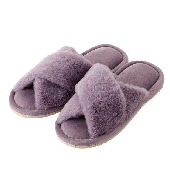 スリッパ(ファークロス cSRn03 パープル M) 1枚目画像