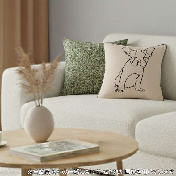 クッションカバー(ツイード調 TW004 GR) 2枚目画像