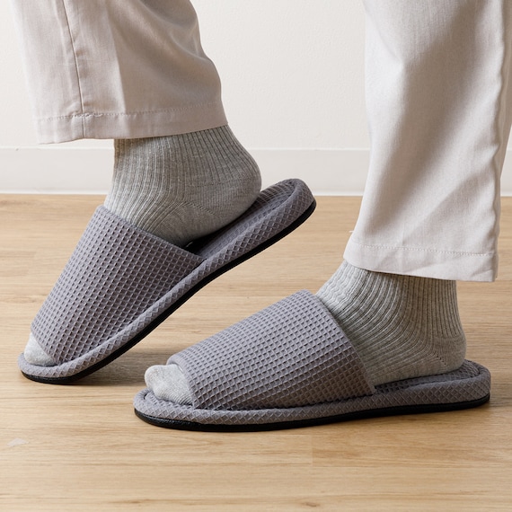 スリッパ(ワッフル WF2501 GY L) 5枚目画像