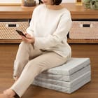 4つ折りフロアクッション(NクールGI2501GY) 3枚目画像