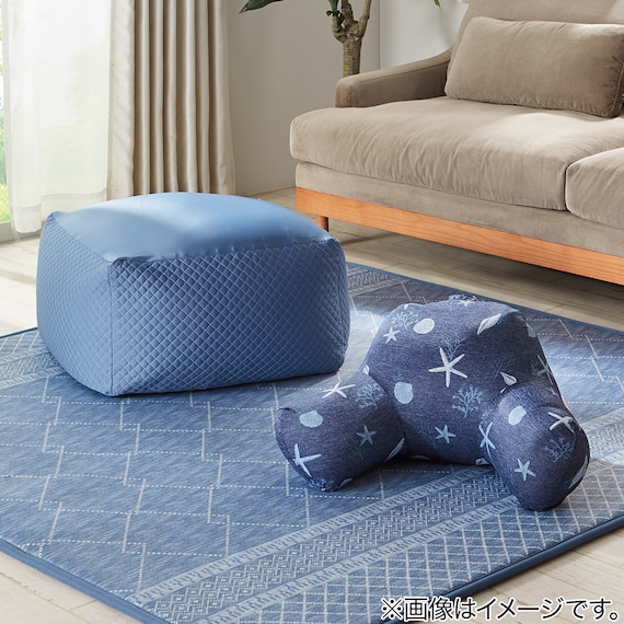 ビーズソファ専用カバー 大サイズ(Nクール NC2503DBL) 4枚目画像