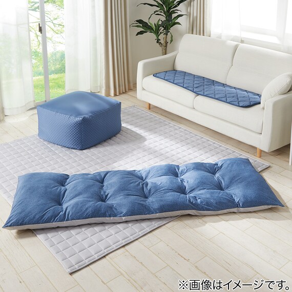 ビーズソファ専用カバー 大サイズ(Nクール NC2503DBL) 5枚目画像