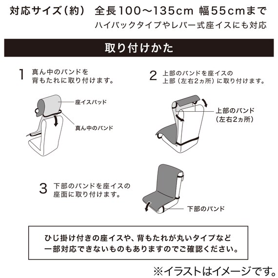 座椅子パッド(NクールSP NCS2505 DBL) 3枚目画像