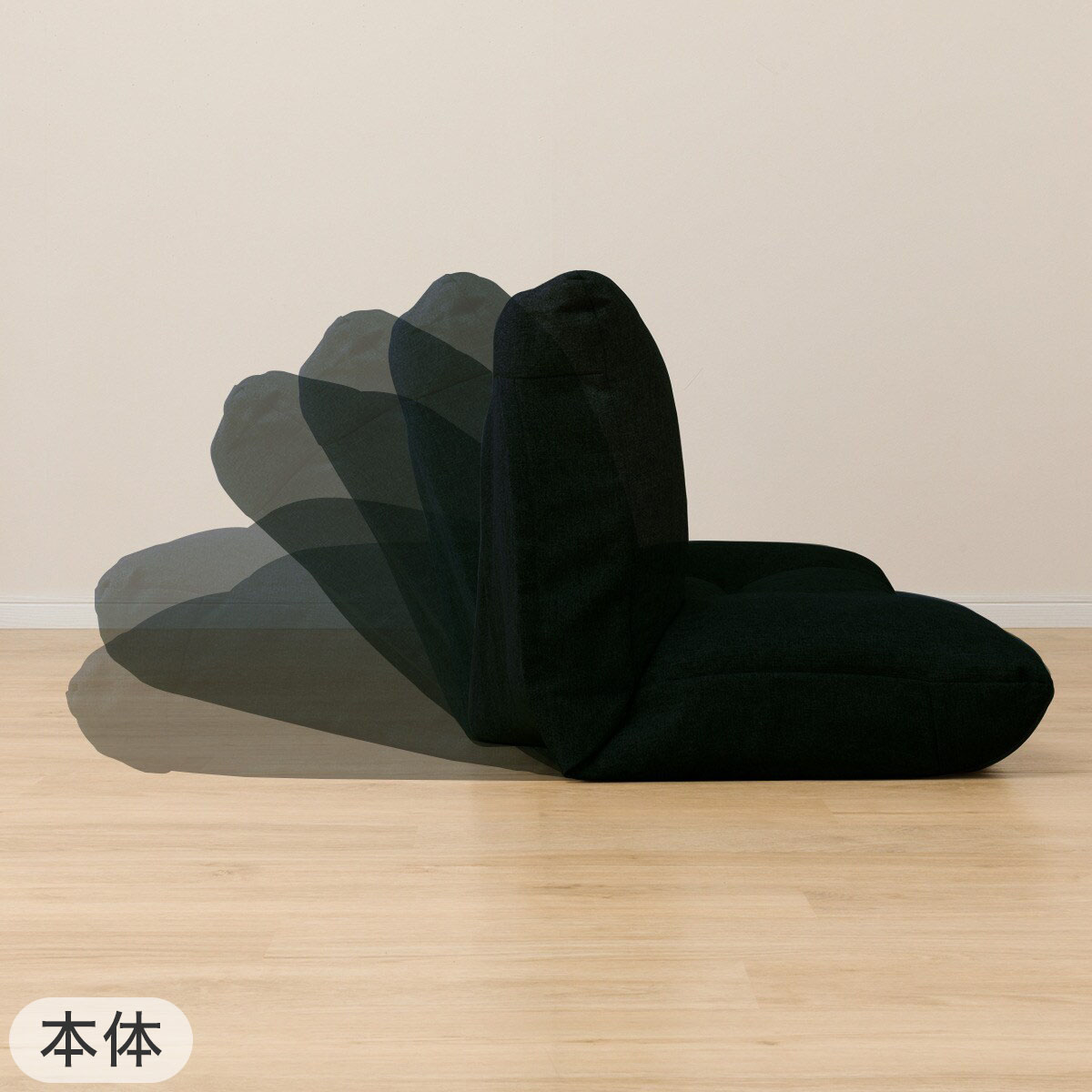 2点セット】コンパクトソファ ツバサ3 BK+ストレッチカバー(SC