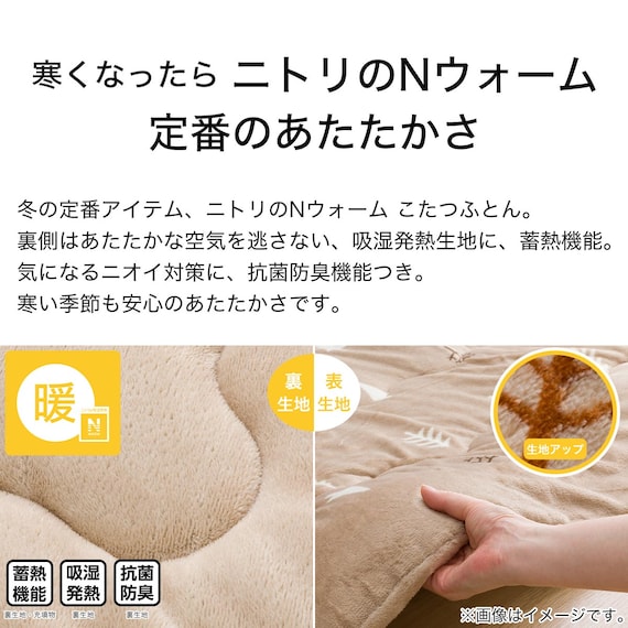 こたつ掛けふとん 大判(Nウォーム NR2406) 6枚目画像