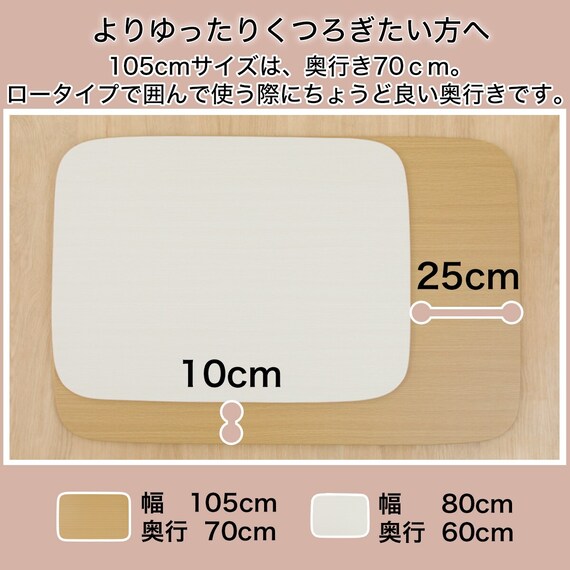 高さが変えられる2Wayこたつ・掛ふとんセット(NV02 8060 WW + RK2412) 6枚目画像