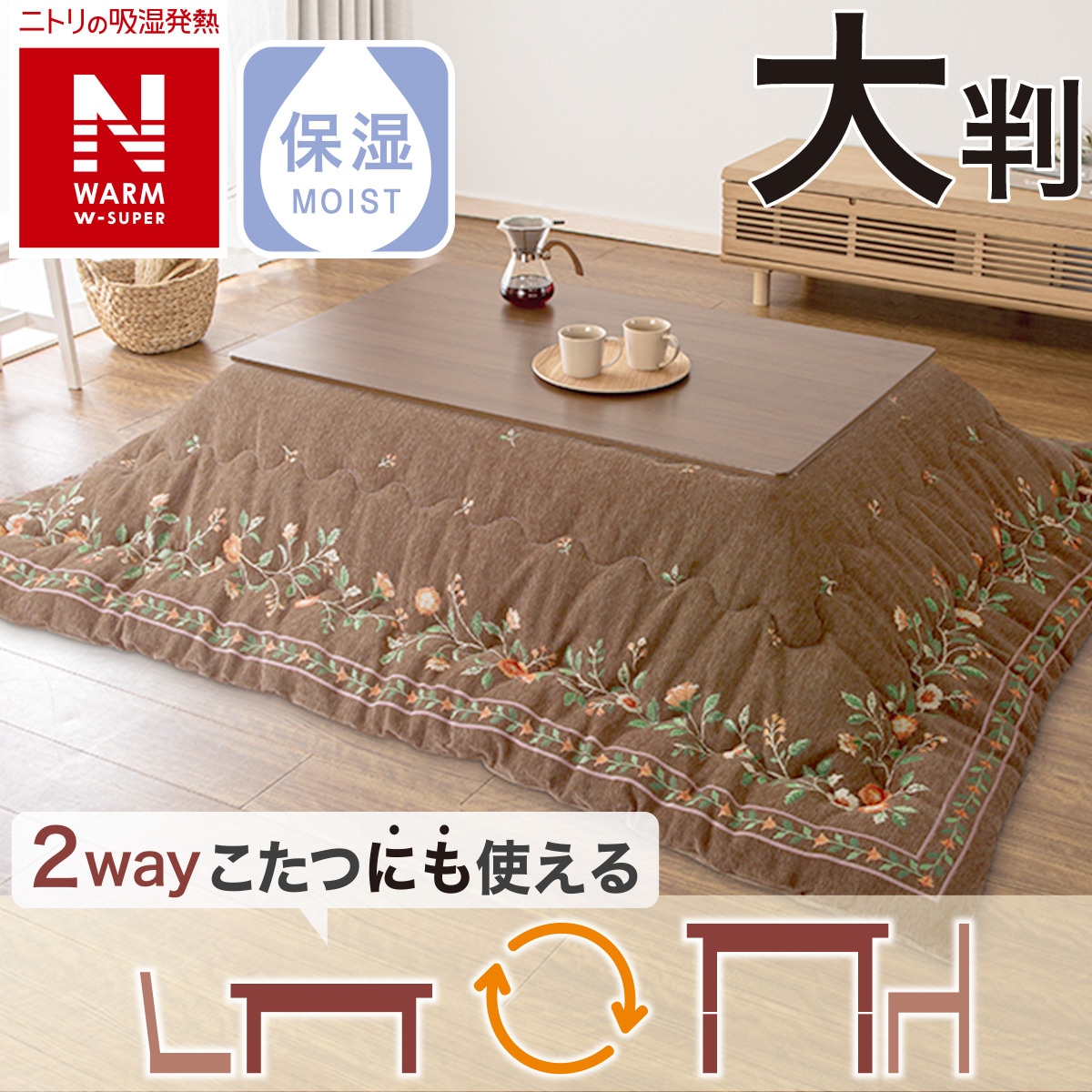ニトリ　こたつ掛けふとん　大判　長方形　Nウォーム　新品未開封品　チェック柄 ニトリ こたつ掛けふとん 大判 長方形 Nウォーム 新品未開封品