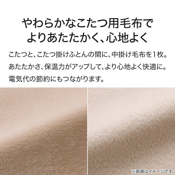 こたつ中掛け毛布 大判(SL2401 BE) 3枚目画像