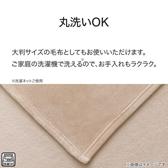 こたつ中掛け毛布 大判(SL2401 BE) 4枚目画像