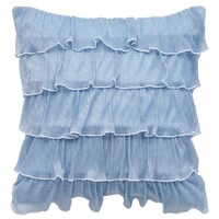 【デコホーム商品】クッションカバー(ラメフリル ブルー gSCq2)