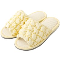 【デコホーム商品】スリッパ Mサイズ(モコモコMS3 イエロー ngSRx04 M)