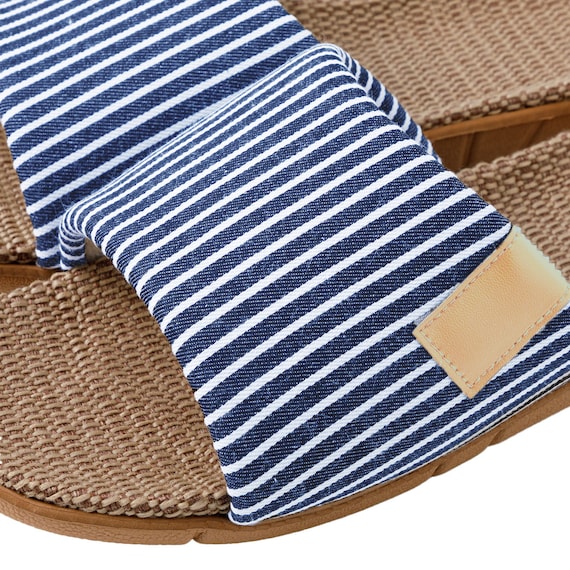 サンダル Mサイズ(ボーダー ブルー ngSDx01 M) 5枚目画像