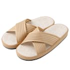 スリッパ Lサイズ(コンフォートクロス ベージュ gSRx3 L) 1枚目画像