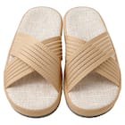 スリッパ Lサイズ(コンフォートクロス ベージュ gSRx3 L) 5枚目画像