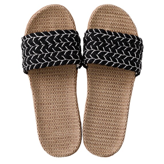 サンダル Mサイズ(厚底ロープ ブラック gSDx2 M) 2枚目画像