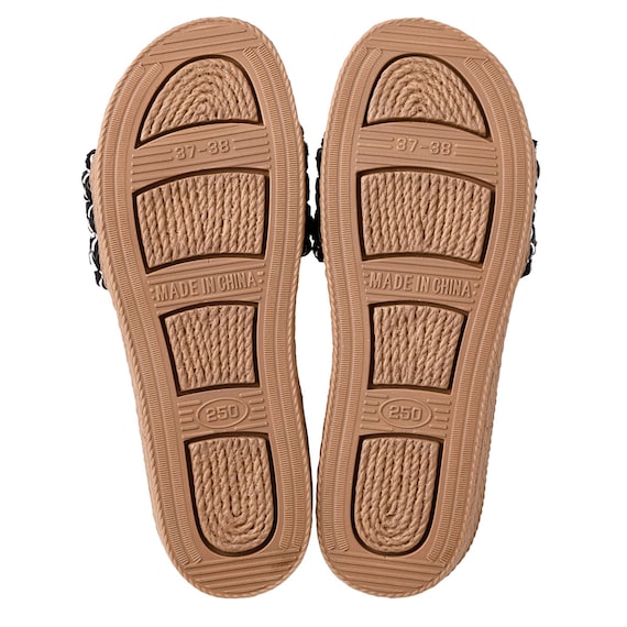 サンダル Mサイズ(厚底ロープ ブラック gSDx2 M) 3枚目画像