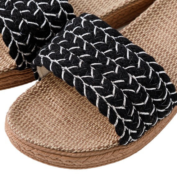 サンダル Mサイズ(厚底ロープ ブラック gSDx2 M) 5枚目画像