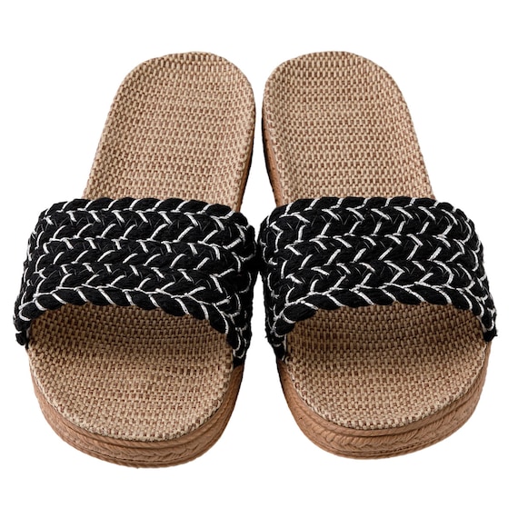 サンダル Mサイズ(厚底ロープ ブラック gSDx2 M) 6枚目画像