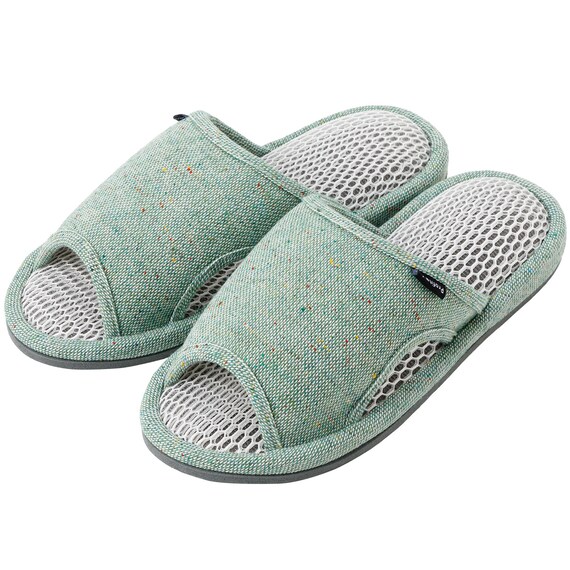 スリッパ Lサイズ(ドビーMS グリーン ngSR12) 1枚目画像