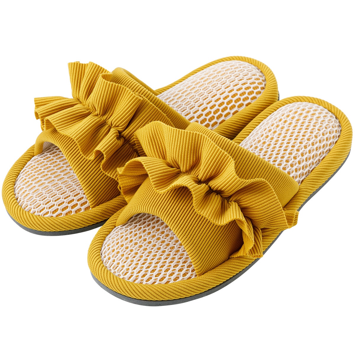 スリッパ Mサイズ(フリルMS イエロー ngSRn13) | ニトリネット【公式
