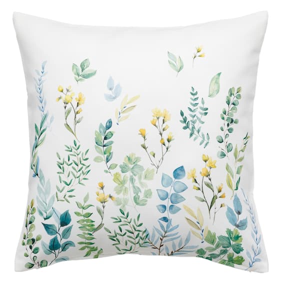 クッションカバー(BTリーフ グリーン gSCy1) 1枚目画像