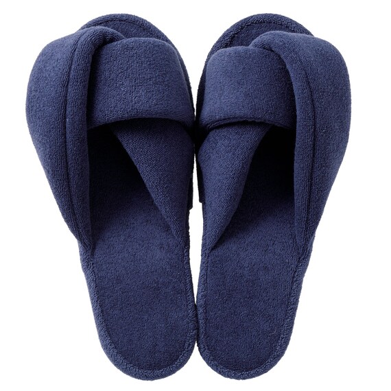 スリッパ Mサイズ(パイル ネイビー ngSRm04 M) 2枚目画像