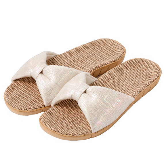 サンダル Mサイズ(リボン アイボリー ngSDn07 M) 1枚目画像