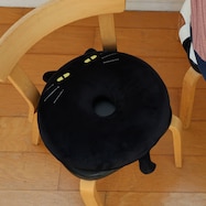 低反発円座クッション(キャット ブラック)