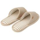 スリッパ(MYリボタンRB003 ベージュ F) 2枚目画像