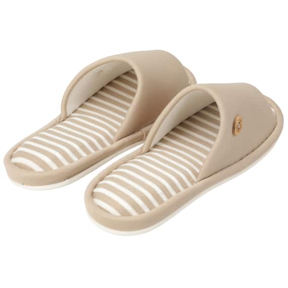 スリッパ(MYリボタンRB003 ベージュ F) 2枚目画像