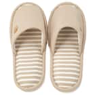 スリッパ(MYリボタンRB003 ベージュ F) 3枚目画像