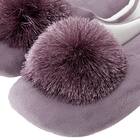 ルームシューズ(ポンポンRS25 パープル M) 2枚目画像