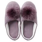 ルームシューズ(ポンポンRS25 パープル M) 5枚目画像