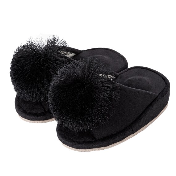 ダイエットスリッパ(ブラック ポンポンDSR25) 1枚目画像
