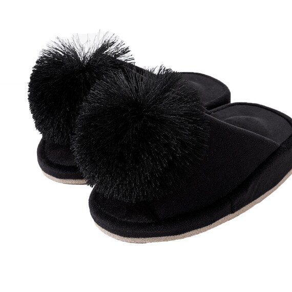 ダイエットスリッパ(ブラック ポンポンDSR25) 2枚目画像