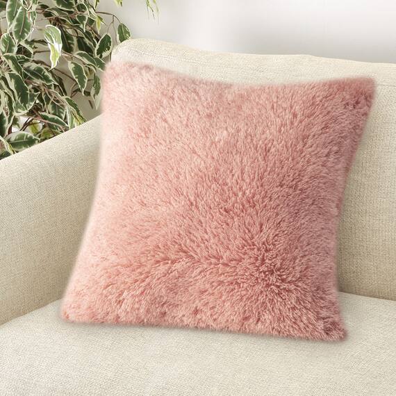 クッションカバー(ロングファーLF2501RO 45×45cm) 1枚目画像